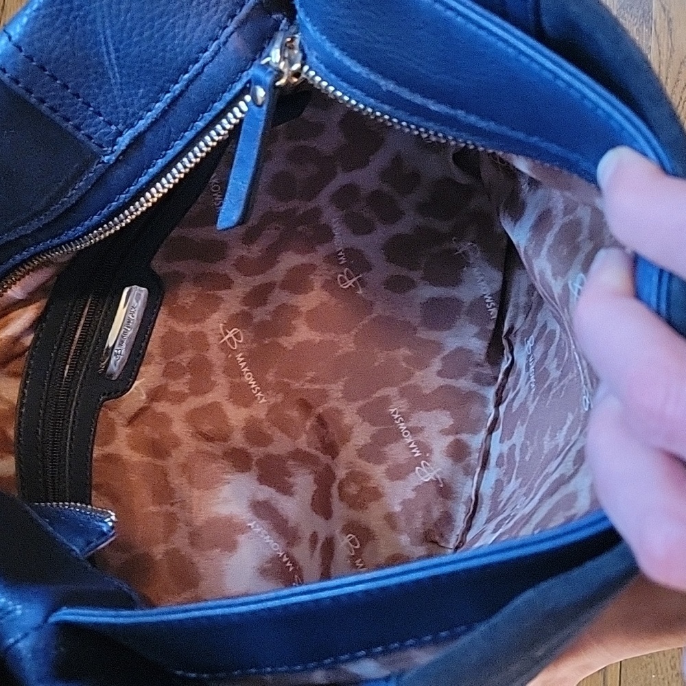 B. Makowsky Leather And Suede Bag - Picture 10 of 16
